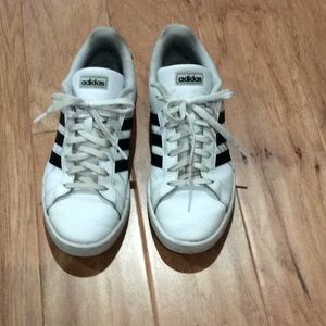 Adidas black and white sneakers